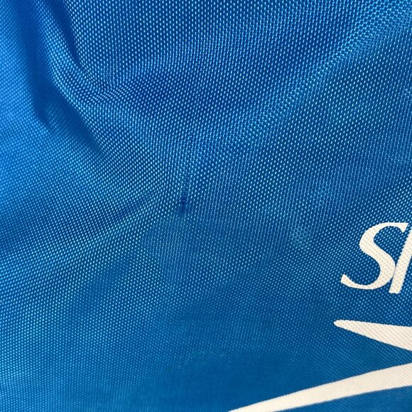 Vintage Speedo Footed Gym Travel Zip Bag Blue and White - Picture 7 of 15